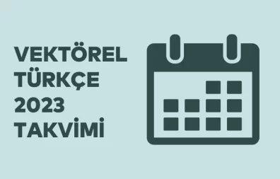Vektörel Türkçe 2023 Takvimleri