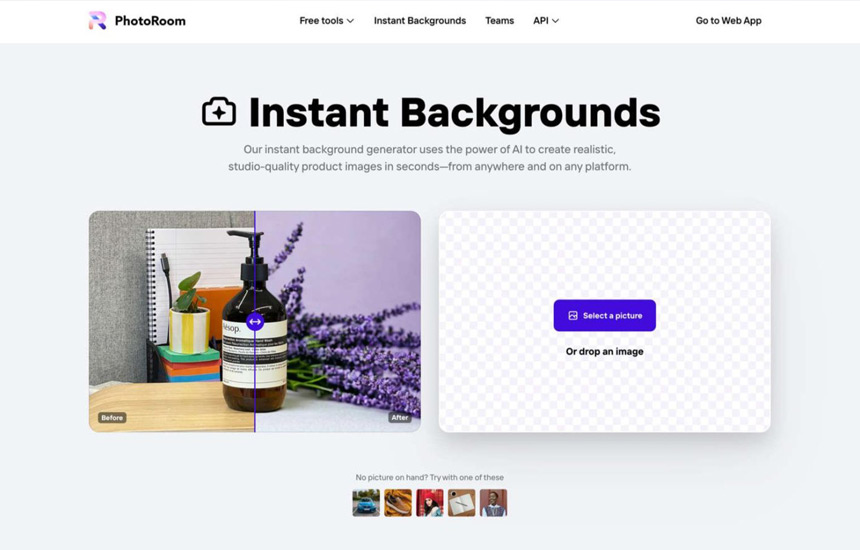 photoroom web sitesi