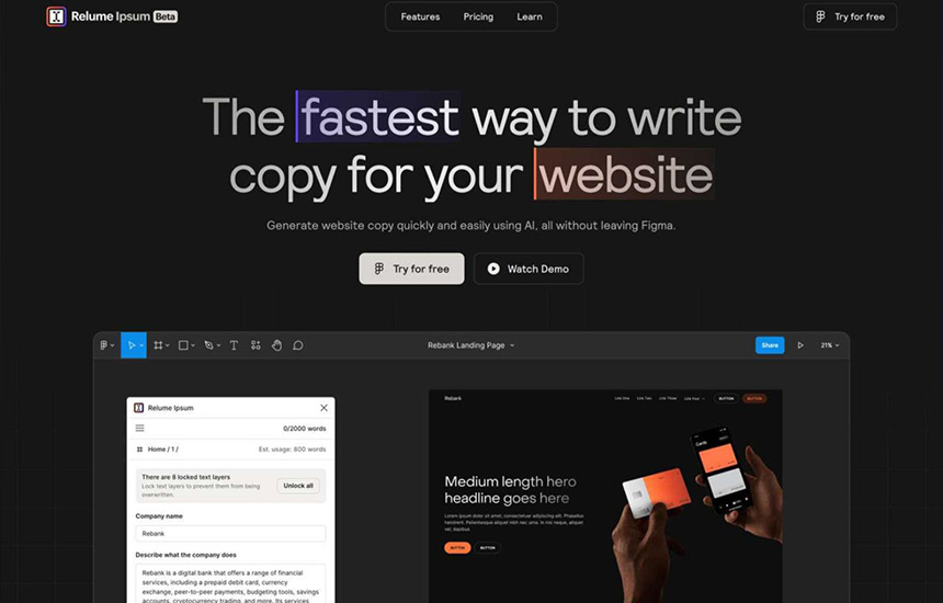 relume ipsum web sitesi