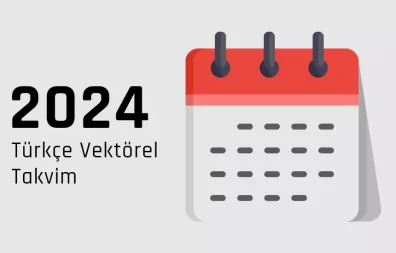 2024 Vektörel Türkçe Takvimler