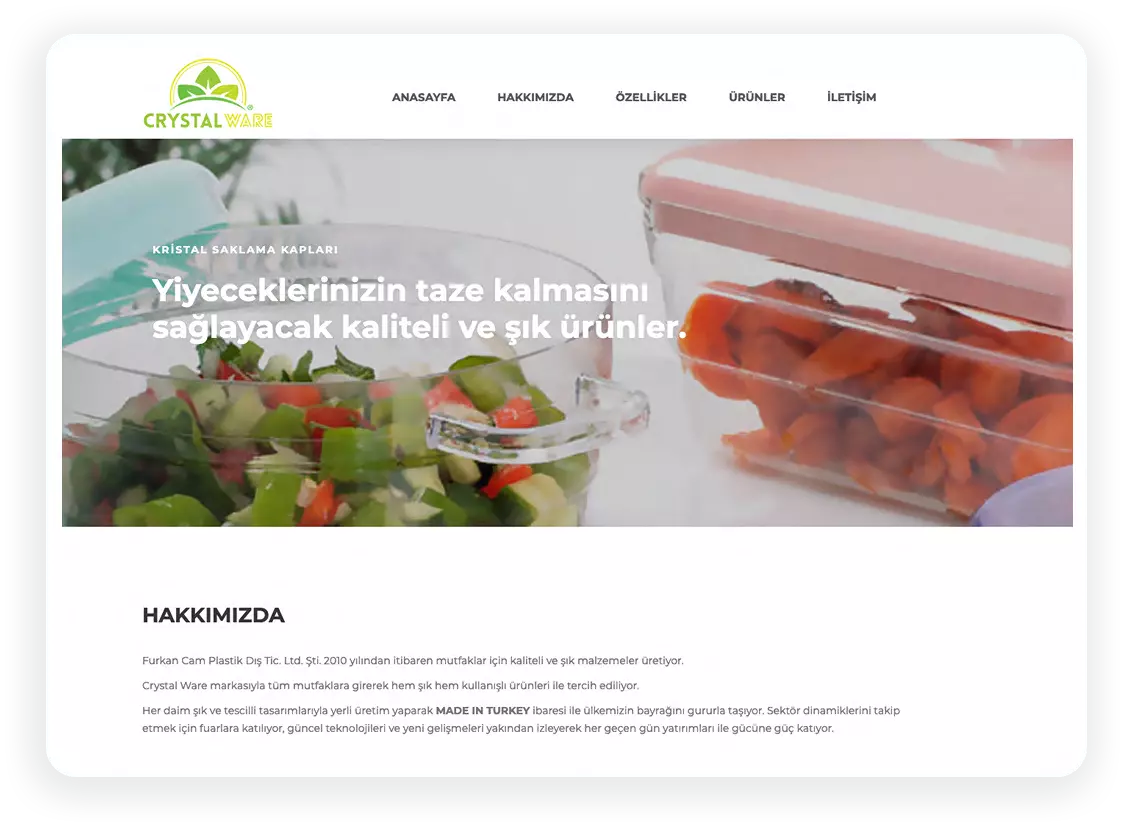 Crystalware Web Tasarımı